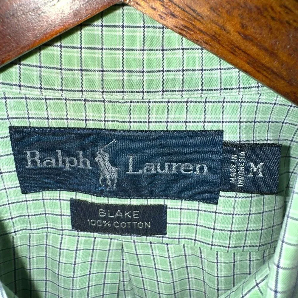 Green Polo Ralph Lauren Blake S/S Button Down Shirt Size M